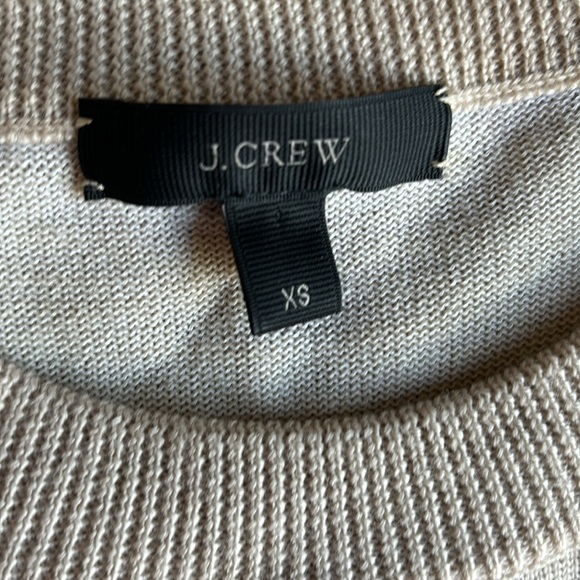 J. Crew Merino Wool High Low Hem Oversized Tunic Sweater High Low Beige Size XS - Picture 7 of 15